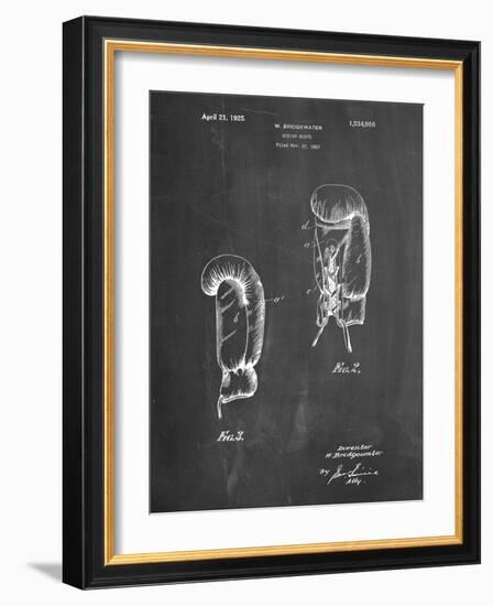 PP517-Chalkboard Boxing Glove 1925 Patent Poster-Cole Borders-Framed Giclee Print