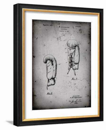 PP517-Faded Grey Boxing Glove 1925 Patent Poster-Cole Borders-Framed Giclee Print