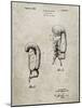 PP517-Sandstone Boxing Glove 1925 Patent Poster-Cole Borders-Mounted Giclee Print