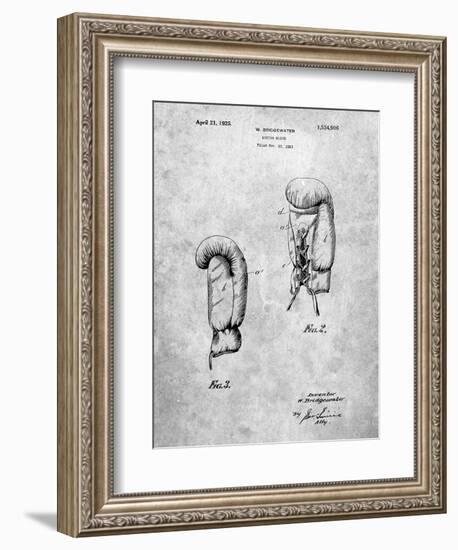 PP517-Slate Boxing Glove 1925 Patent Poster-Cole Borders-Framed Giclee Print