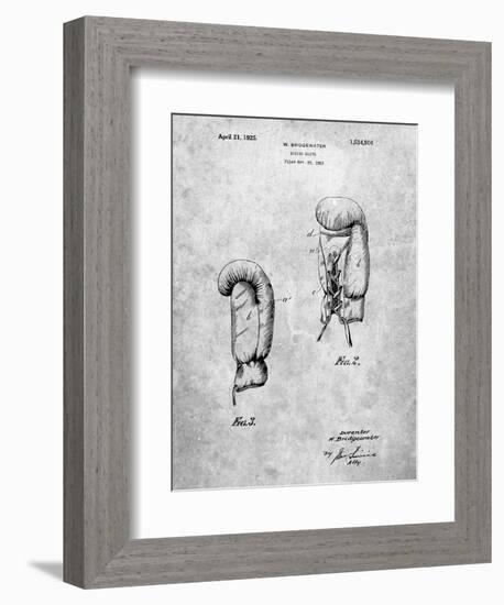 PP517-Slate Boxing Glove 1925 Patent Poster-Cole Borders-Framed Giclee Print