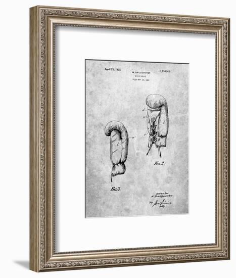 PP517-Slate Boxing Glove 1925 Patent Poster-Cole Borders-Framed Giclee Print