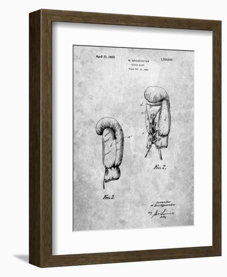 PP517-Slate Boxing Glove 1925 Patent Poster-Cole Borders-Framed Giclee Print