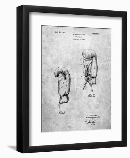 PP517-Slate Boxing Glove 1925 Patent Poster-Cole Borders-Framed Giclee Print