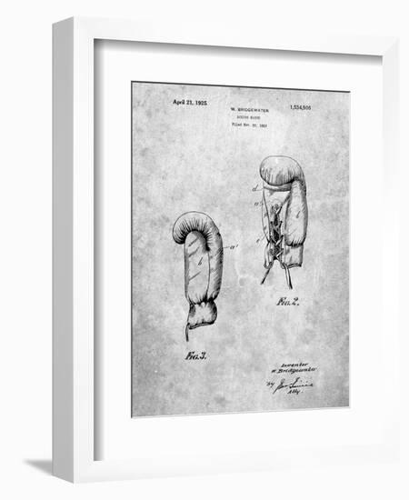 PP517-Slate Boxing Glove 1925 Patent Poster-Cole Borders-Framed Giclee Print