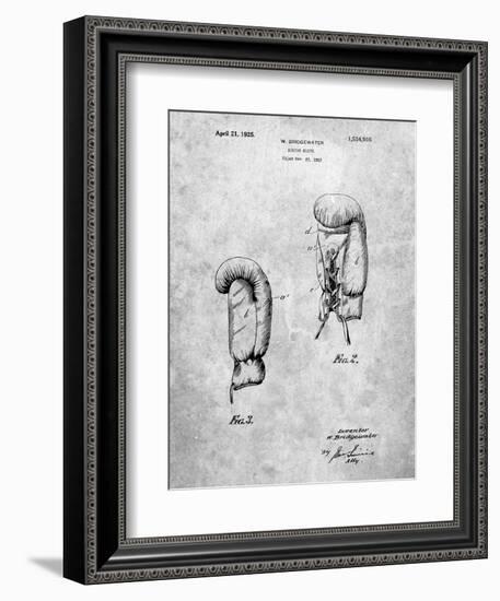 PP517-Slate Boxing Glove 1925 Patent Poster-Cole Borders-Framed Giclee Print