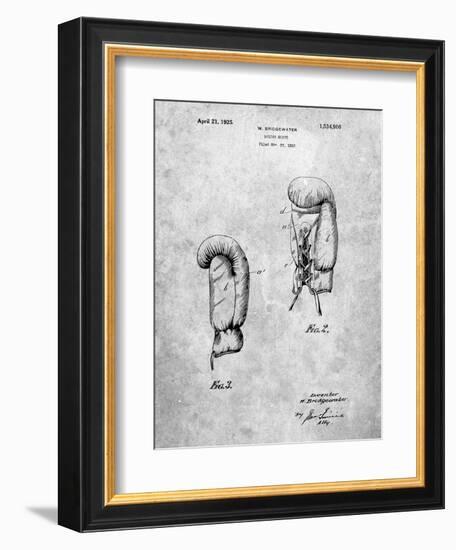PP517-Slate Boxing Glove 1925 Patent Poster-Cole Borders-Framed Giclee Print