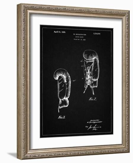 PP517-Vintage Black Boxing Glove 1925 Patent Poster-Cole Borders-Framed Giclee Print