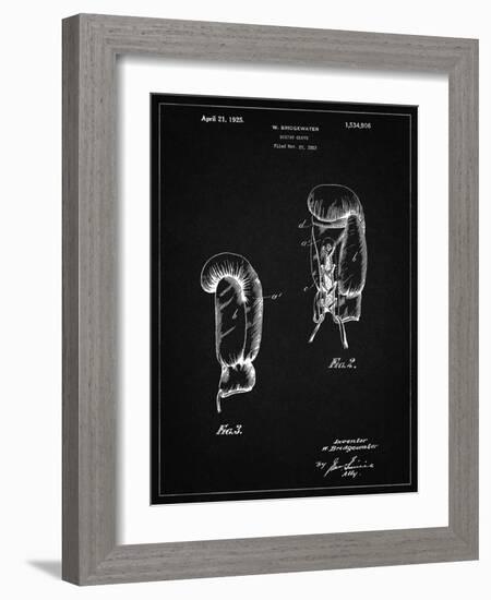 PP517-Vintage Black Boxing Glove 1925 Patent Poster-Cole Borders-Framed Giclee Print