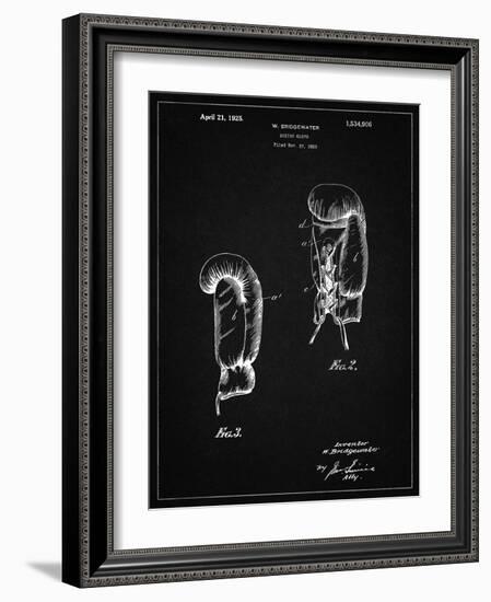 PP517-Vintage Black Boxing Glove 1925 Patent Poster-Cole Borders-Framed Giclee Print