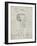PP53-Antique Grid Parchment Toilet Paper Patent-Cole Borders-Framed Giclee Print