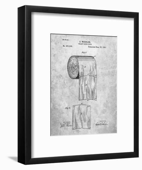 PP53-Slate Toilet Paper Patent-Cole Borders-Framed Giclee Print