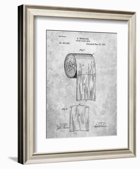 PP53-Slate Toilet Paper Patent-Cole Borders-Framed Giclee Print