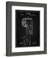 PP53-Vintage Black Toilet Paper Patent-Cole Borders-Framed Giclee Print