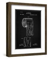 PP53-Vintage Black Toilet Paper Patent-Cole Borders-Framed Giclee Print