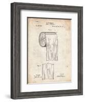 PP53-Vintage Parchment Toilet Paper Patent-Cole Borders-Framed Giclee Print