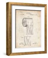PP53-Vintage Parchment Toilet Paper Patent-Cole Borders-Framed Giclee Print