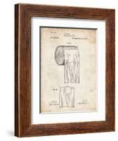 PP53-Vintage Parchment Toilet Paper Patent-Cole Borders-Framed Giclee Print