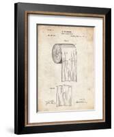 PP53-Vintage Parchment Toilet Paper Patent-Cole Borders-Framed Giclee Print