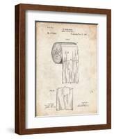 PP53-Vintage Parchment Toilet Paper Patent-Cole Borders-Framed Giclee Print