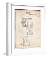 PP53-Vintage Parchment Toilet Paper Patent-Cole Borders-Framed Giclee Print