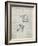 PP538-Antique Grid Parchment A.J. Turner Baseball Mitt Patent Poster-Cole Borders-Framed Giclee Print