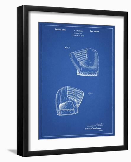 PP538-Blueprint A.J. Turner Baseball Mitt Patent Poster-Cole Borders-Framed Giclee Print