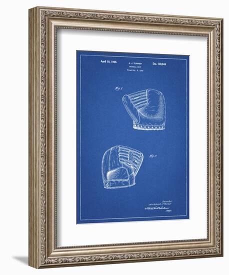 PP538-Blueprint A.J. Turner Baseball Mitt Patent Poster-Cole Borders-Framed Premium Giclee Print