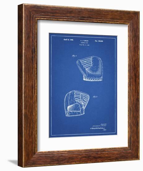 PP538-Blueprint A.J. Turner Baseball Mitt Patent Poster-Cole Borders-Framed Premium Giclee Print