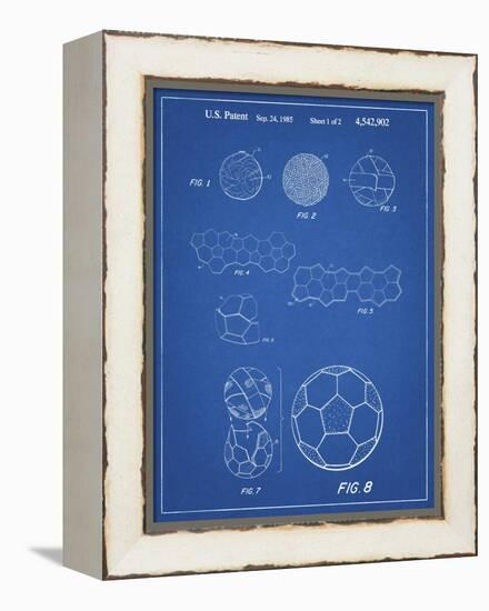 PP54-Blueprint Soccer Ball 1985 Patent Poster-Cole Borders-Framed Premier Image Canvas