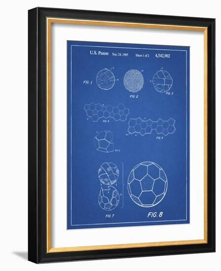 PP54-Blueprint Soccer Ball 1985 Patent Poster-Cole Borders-Framed Giclee Print