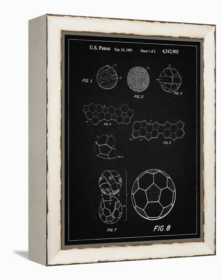 PP54-Vintage Black Soccer Ball 1985 Patent Poster-Cole Borders-Framed Premier Image Canvas