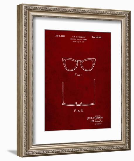 PP541-Burgundy Ray Ban Horn Rimmed Glasses Patent Poster-Cole Borders-Framed Giclee Print