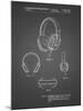 PP550-Black Grid Headphones Patent Poster-Cole Borders-Mounted Giclee Print