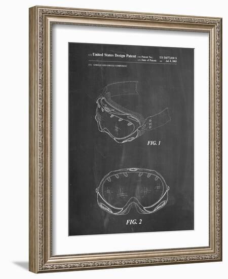 PP554-Chalkboard Ski Goggles Patent Poster-Cole Borders-Framed Giclee Print