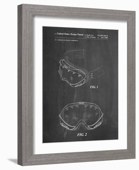 PP554-Chalkboard Ski Goggles Patent Poster-Cole Borders-Framed Giclee Print