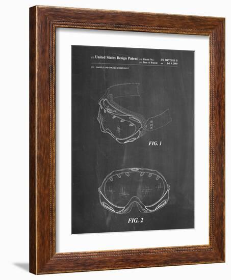 PP554-Chalkboard Ski Goggles Patent Poster-Cole Borders-Framed Giclee Print