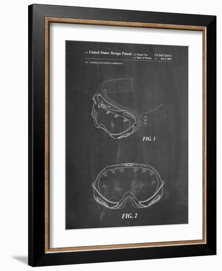 PP554-Chalkboard Ski Goggles Patent Poster-Cole Borders-Framed Giclee Print