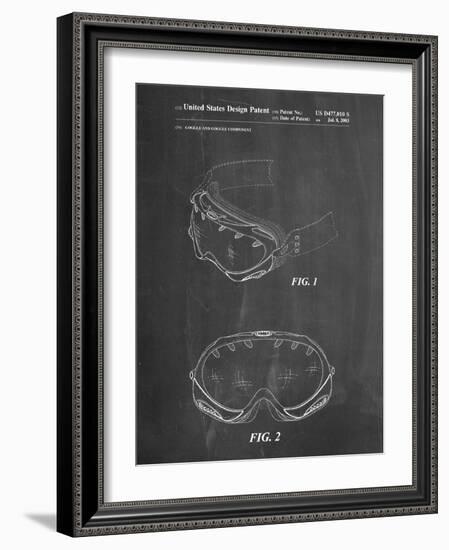 PP554-Chalkboard Ski Goggles Patent Poster-Cole Borders-Framed Giclee Print