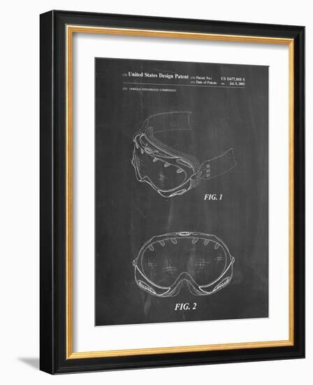 PP554-Chalkboard Ski Goggles Patent Poster-Cole Borders-Framed Giclee Print