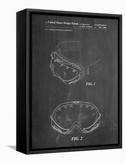 PP554-Chalkboard Ski Goggles Patent Poster-Cole Borders-Framed Premier Image Canvas