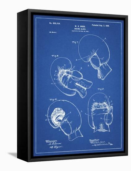 PP58-Blueprint Vintage Boxing Glove 1898 Patent Poster-Cole Borders-Framed Premier Image Canvas