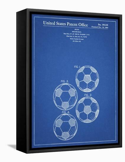 PP587-Blueprint Soccer Ball 4 Image Patent Poster-Cole Borders-Framed Premier Image Canvas