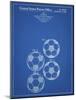 PP587-Blueprint Soccer Ball 4 Image Patent Poster-Cole Borders-Mounted Giclee Print