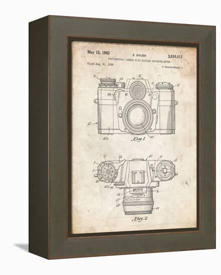 PP6 Vintage Parchment-Borders Cole-Framed Premier Image Canvas