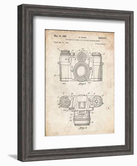 PP6 Vintage Parchment-Borders Cole-Framed Giclee Print