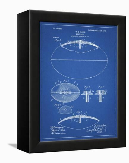 PP601-Blueprint Football Game Ball 1902 Patent Poster-Cole Borders-Framed Premier Image Canvas