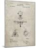 PP609-Sandstone Antique Camera Tripod Head Improvement Patent Poster-Cole Borders-Mounted Giclee Print