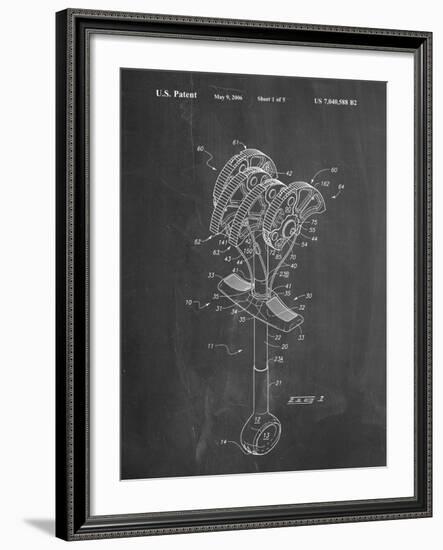 PP61-Chalkboard Omega Pacific Link Climbing Cam Patent Poster-Cole Borders-Framed Giclee Print