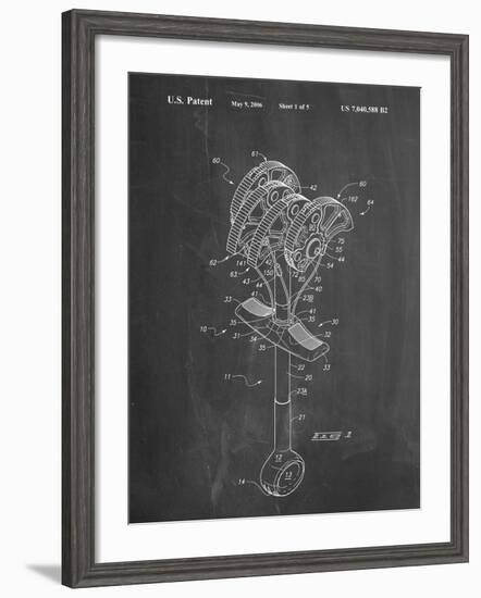 PP61-Chalkboard Omega Pacific Link Climbing Cam Patent Poster-Cole Borders-Framed Giclee Print